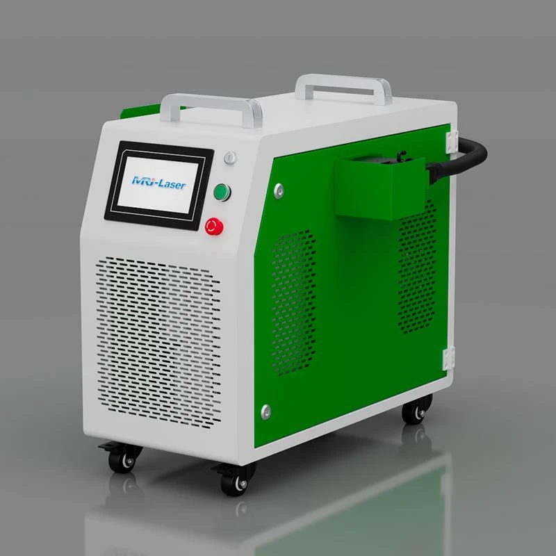 Mini mașină economică de curățat cu laser de 1200 Watt CW pentru curățarea statuilor de piatră, țiglei, cărămizi