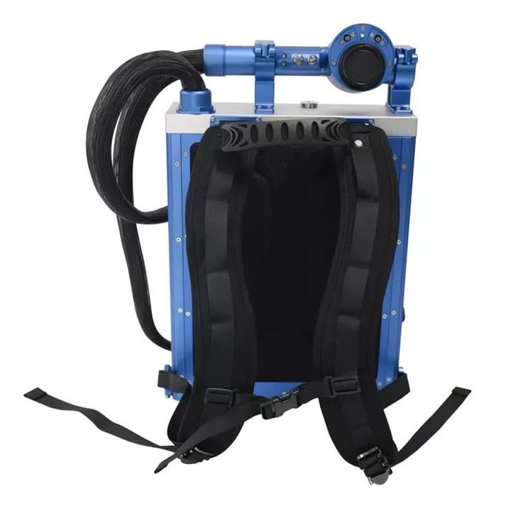 100W Backpack Type Pulsed Laser Cleaning Machine For Rust Removal.